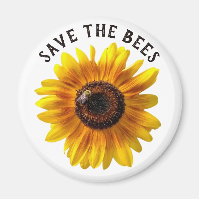 Imã Salve o girassol das abelhas (Frente)