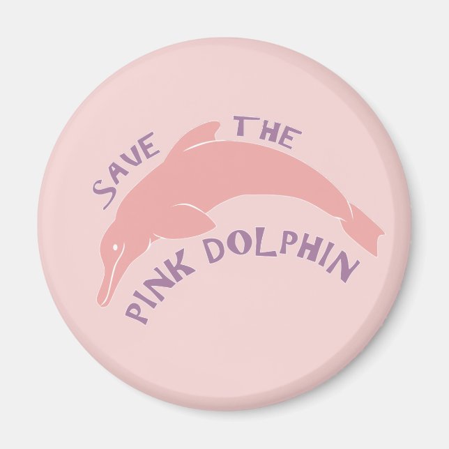 Imã Salve o Golfinho Rosa (Frente)