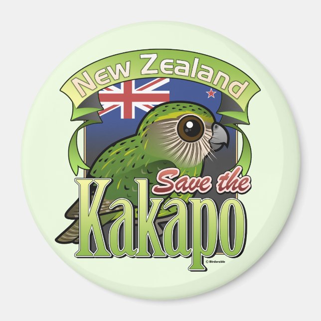 Imã Salve o Kakapo da Nova Zelândia (Frente)