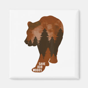 Imã Salve o nosso Urso de Proteção Ambiental das Flore
