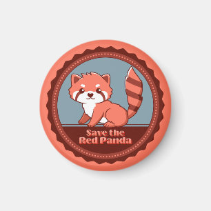 Imã Salve o Panda Vermelho