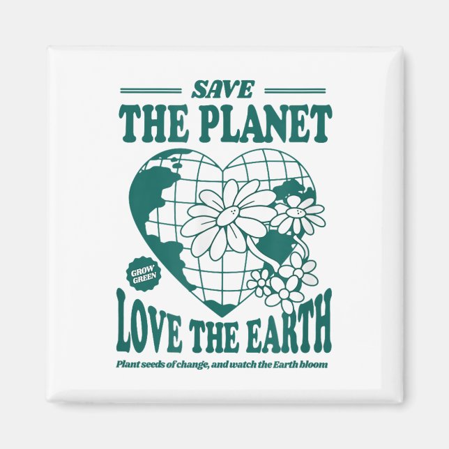 Imã Salve O Planeta Ama A Terra Prote Ambiental (Frente)