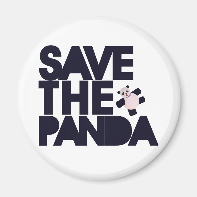 Imã Salve o Urso de Panda (Frente)
