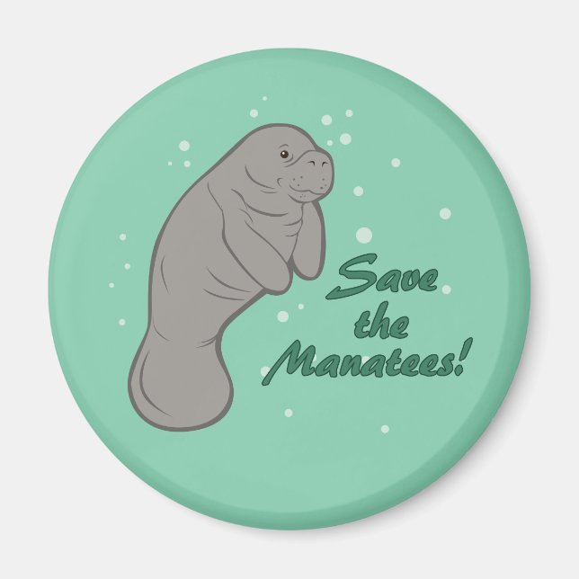 Imã Salve os Manatees! (Frente)