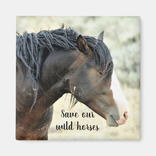Imã Salve os nossos Mustangs Selvagens do Ocidente