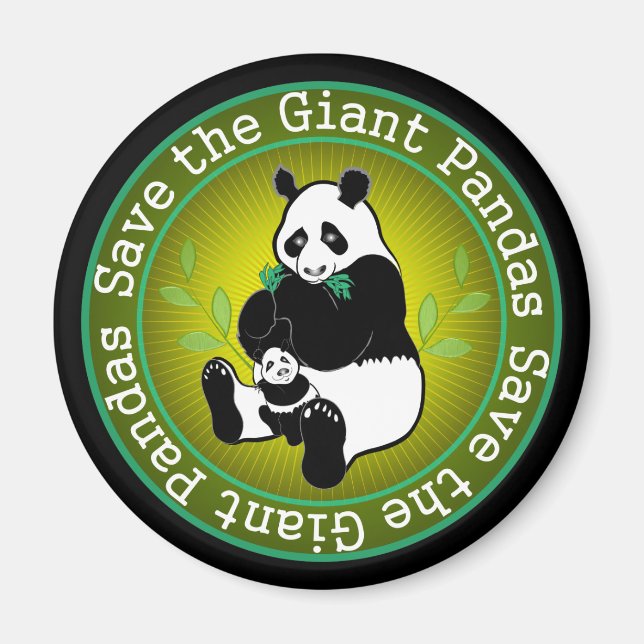 Imã Salve os Pandas Gigantes (Frente)