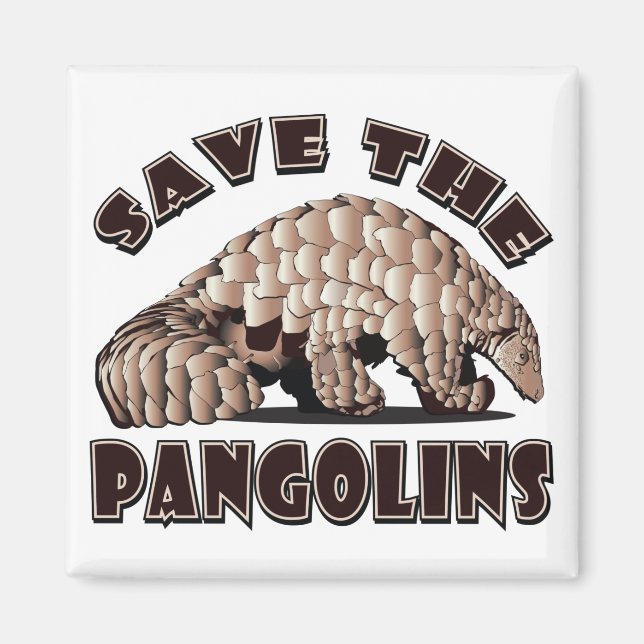Imã Salve os Pangolins (Frente)