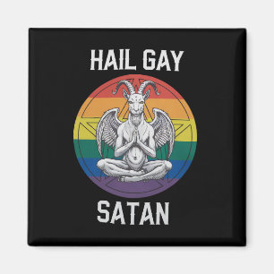 Imã Salve Satan Gay Cabra Gótico Engraçado LGBTQ