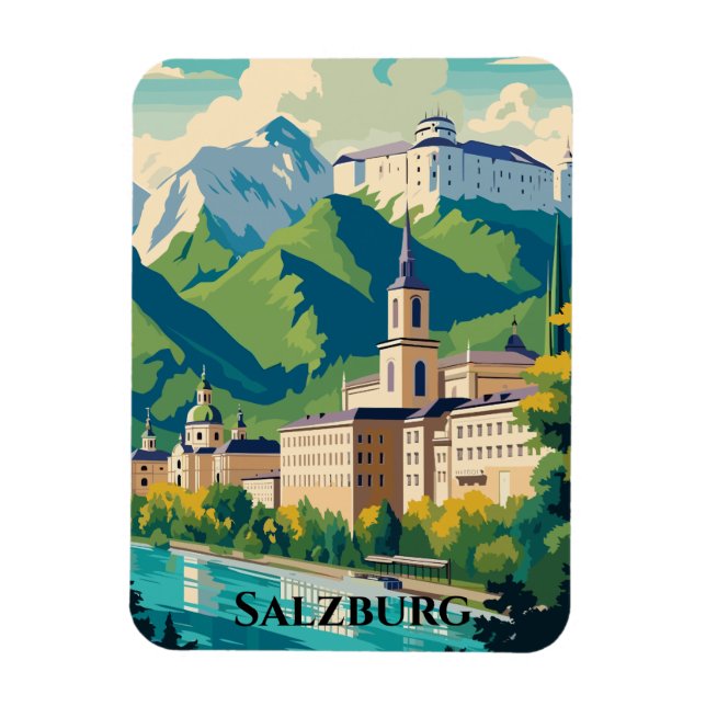 Ímã Salzburg Áustria — Cartão postal Viagem Magnet (Vertical)