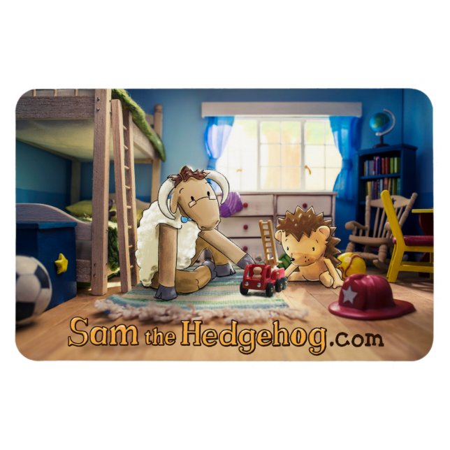 Ímã Sam the Hedgehog - Imã de geladeira (Horizontal)