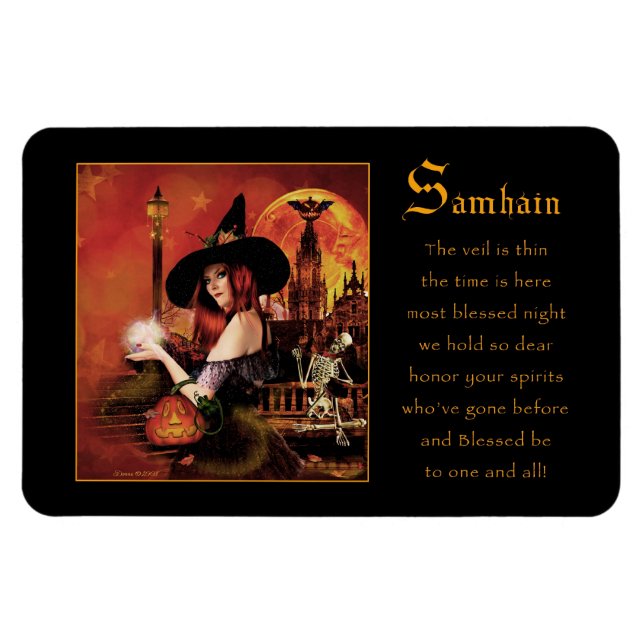 Ímã Samhain Magical Witch Magnet (Horizontal)