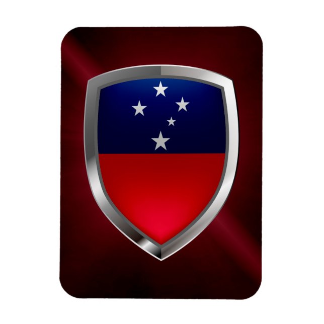 Ímã Samoa - Emblema Metálico (Vertical)