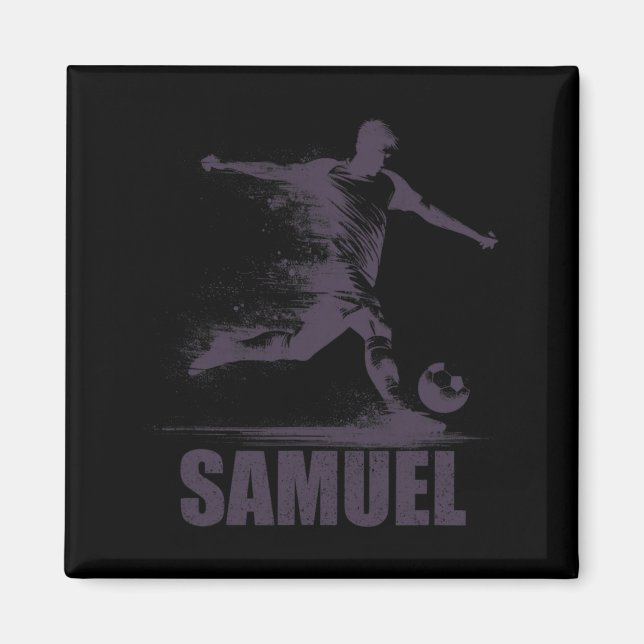 Imã Samuel Futebol Meninos Nome Personalizado Samuel  (Frente)