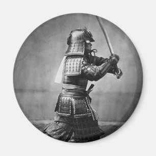 Imã Samurai blindado com espada e punhal em 1860