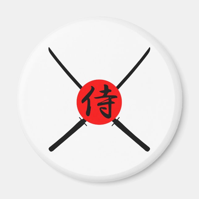 Imã SAMURAI - Espada & Kanji (Frente)