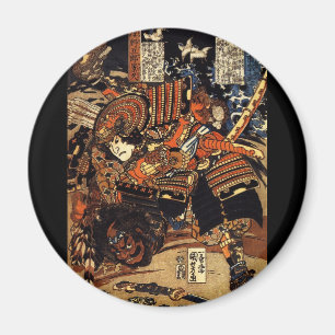 Imã Samurai no combate, cerca de 1800's