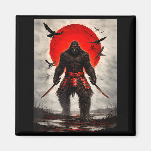 Imã Samurai Pé Grande Arte Gráfica Vintage Japonesa En