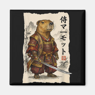 Imã Samurai Toupeira Arte Japonesa Guerreiro Amor Anim