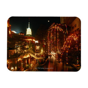 Ímã San Antonio Riverwalk na noite