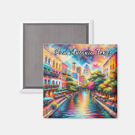 Imã San Antonio Texas River Walk Colorful