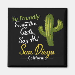 Imã San Diego Cactus — Retro Engraçado