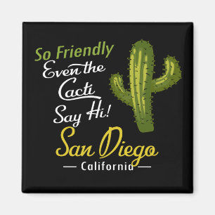 Imã San Diego Cactus — Retro Engraçado
