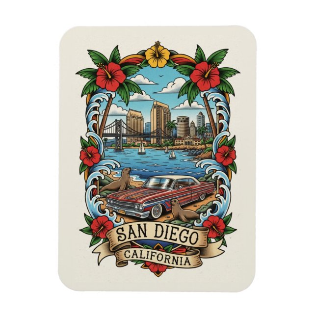 Ímã San Diego Califórnia (Vertical)