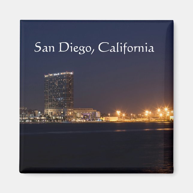 Imã San Diego Harbor à noite (Frente)