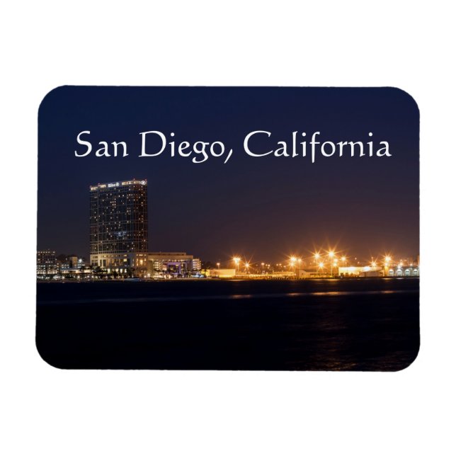 Ímã San Diego Harbor à noite (Horizontal)
