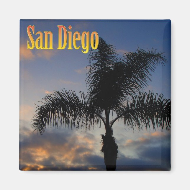 Imã San Diego Palm Tree Magnet (Frente)