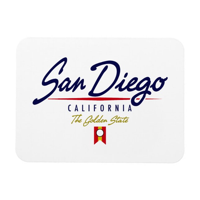 Ímã San Diego Script (Horizontal)