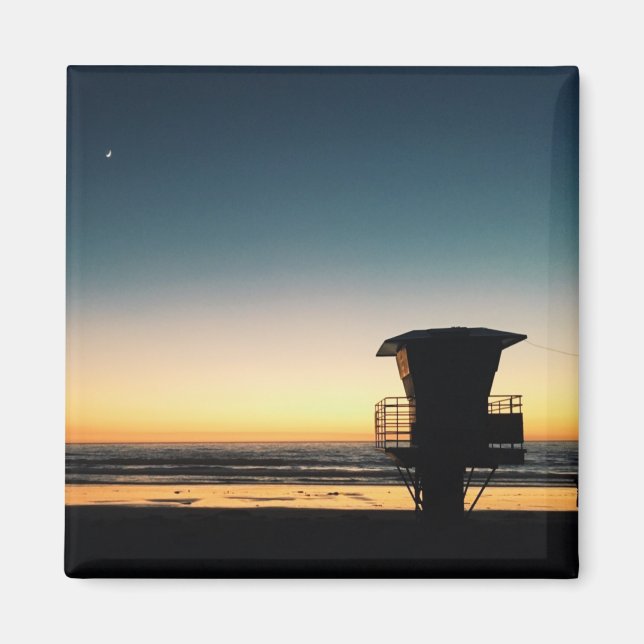 Imã San Elijo State Beach Magnet (Frente)