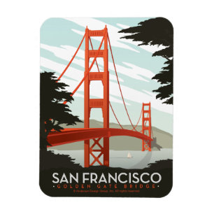 Ímã San Francisco, CA - golden gate bridge