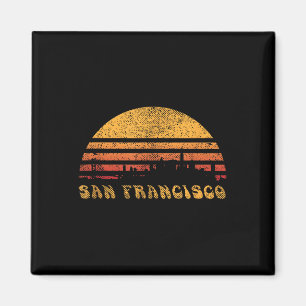 Imã San Francisco Retro Sunset Shirt Legal Vintage Vac