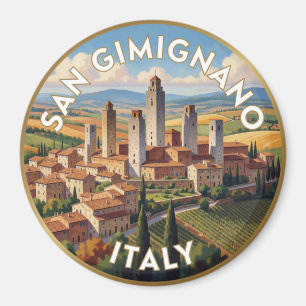 Imã San Gimignano Itália Torres Cena de Viagem 🏰