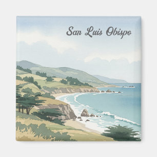 Imã San Luis Obispo California Watercolor