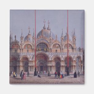 Imã San Marco, Veneza, gravada por Brizeghel (litho)