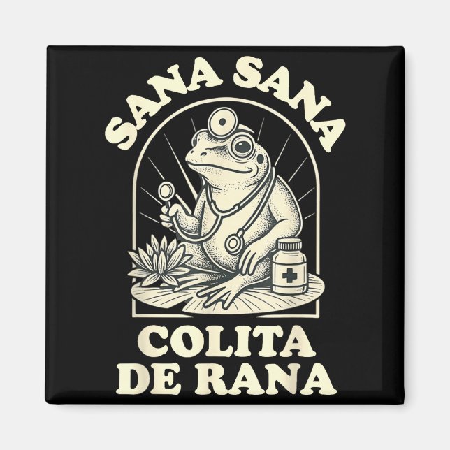 Imã Sana Sana Colita De Rana Cute Frog Design  (Frente)