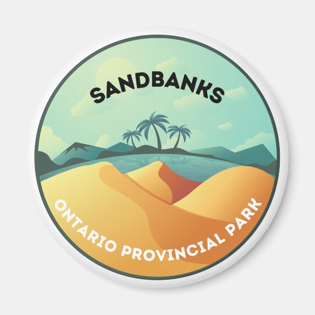 Imã Sandbanks Ontario Provincial Park Magnet (Frente)