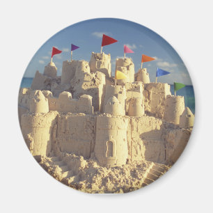 Imã Sandcastle na praia