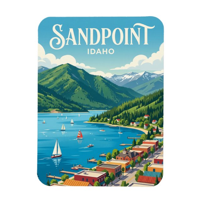 Ímã Sandpoint Idaho (Vertical)