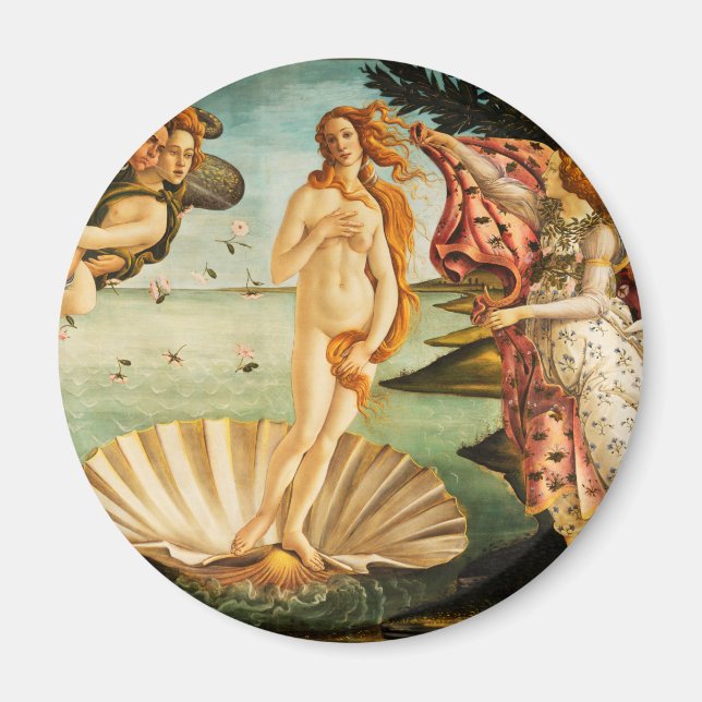 Imã Sandro Botticelli O Nascimento de Vênus Belas Arte (Frente)