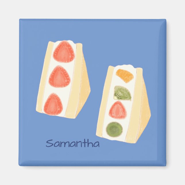 Imã Sanduíches De fruta E De Sobremesa De Creme (Frente)