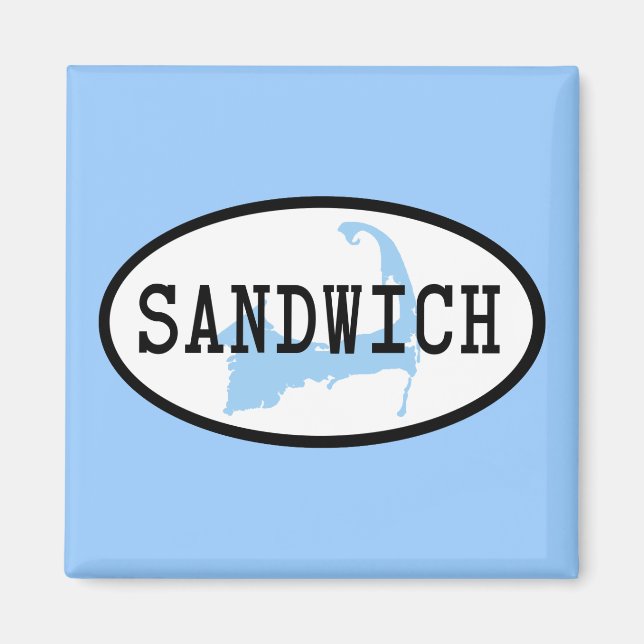 Imã Sandwich, MA Cape Cod Ímã (Frente)