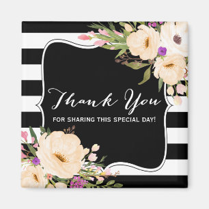 Imã Sangue de Anêmonas de Aquarela Obrigado Magnet