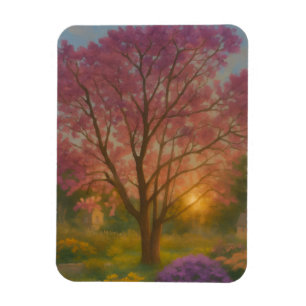 Ímã Sangue de ouro - Pintura de Jardim Sunset