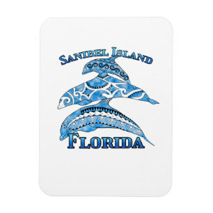 Ímã Sanibel Island Flórida: Tribal Dolphins