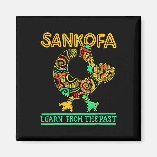 Imã Sankofa Ave Africano Mês da História Negra Junetee (Frente)