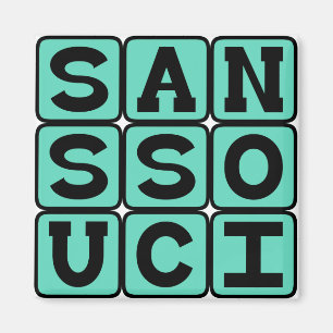 Imã Sans Souci, Sem Preocupações Frase Latina