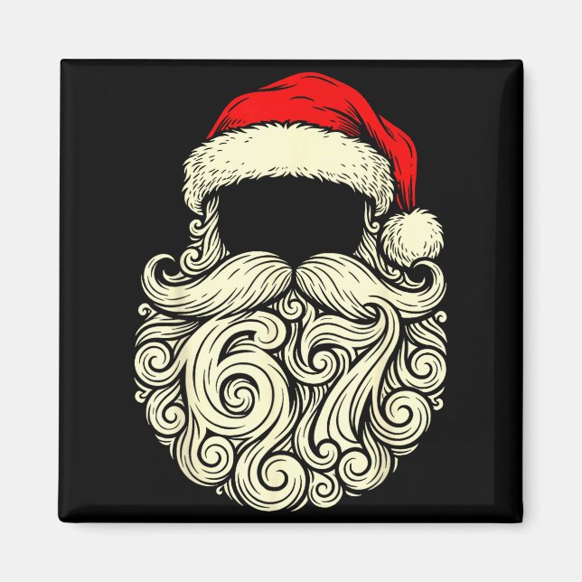 Imã Santa 67 Hidden In Beard Christmas  (Frente)